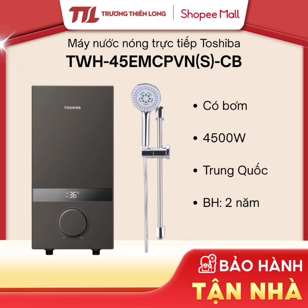 Máy Nước Nóng Toshiba TWH-45EMCPVN(S)-CB / TWH-45EMCPVN(K)-CB / TWH-45EMC1PVN(K)-KB [TOÀN QUỐC]