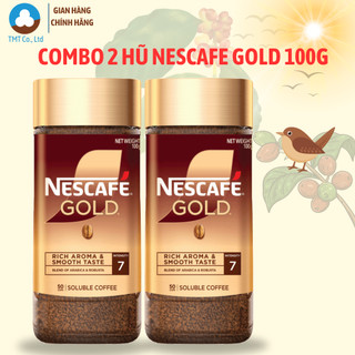  Combo 2 hũ cà phê hòa tan Nescafe Gold 100g - Nhập khẩu Hàn Quốc 