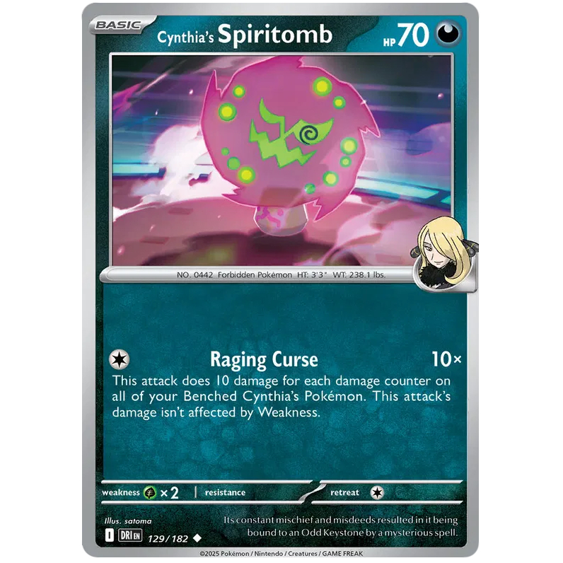 Pokemon TCG - Cynthia's Spiritomb - Uncommon - 129/182 - DRI