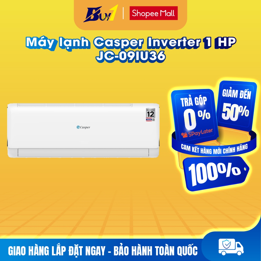 JC-09IU36 - Máy lạnh Casper Inverter 1 HP JC-09IU36 - Hàng chính hãng