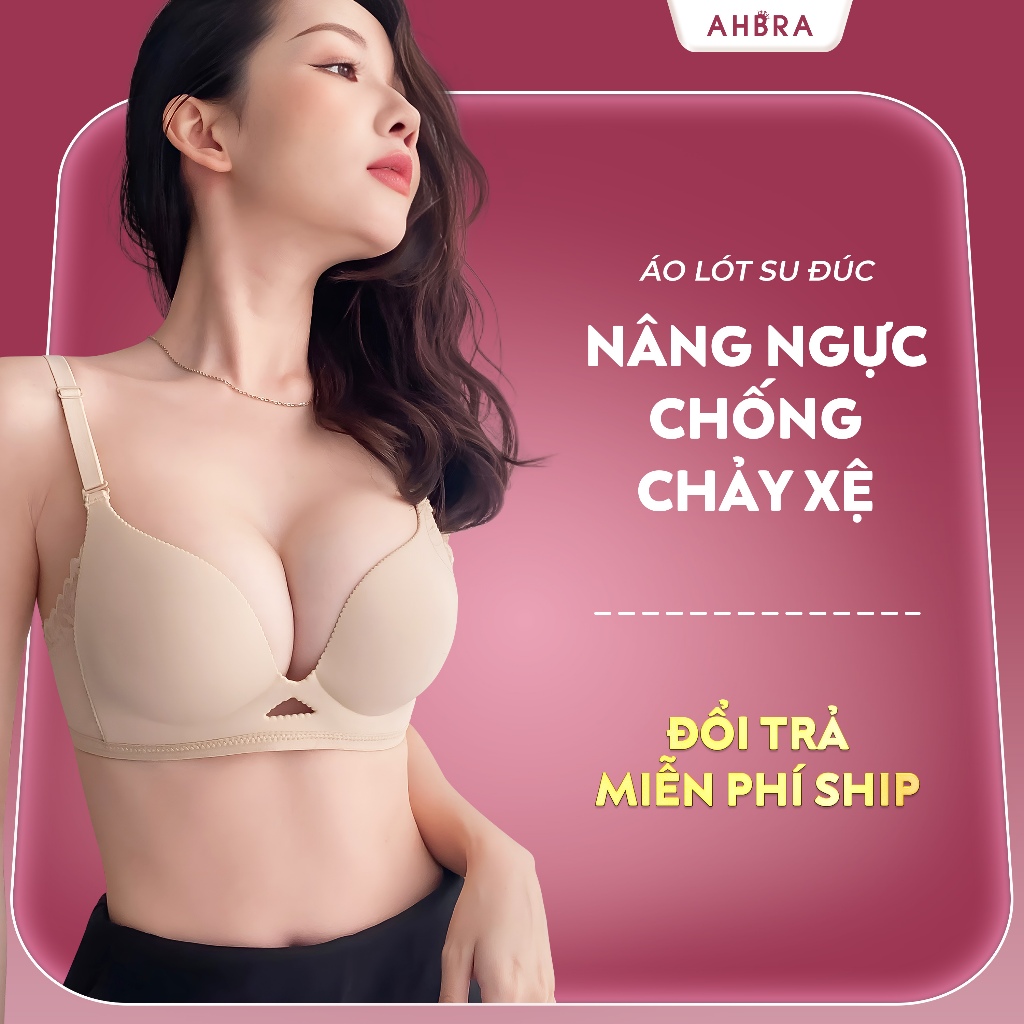 Áo Lót Nữ Không Gọng Nâng Ngực Mút Mỏng Mặc Thoải Mái AHBRA SA06