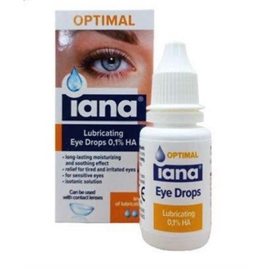 Nước Mắt Nhân Tạo Iana HA 0.1% - Dưỡng ẩm, bảo vệ, giảm khô mắt, mỏi mắt - Chai 10 ml