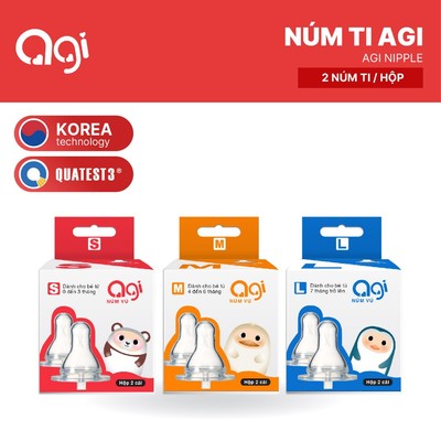 Núm ti cổ hẹp Agi S/M/L (2 cái/hộp)