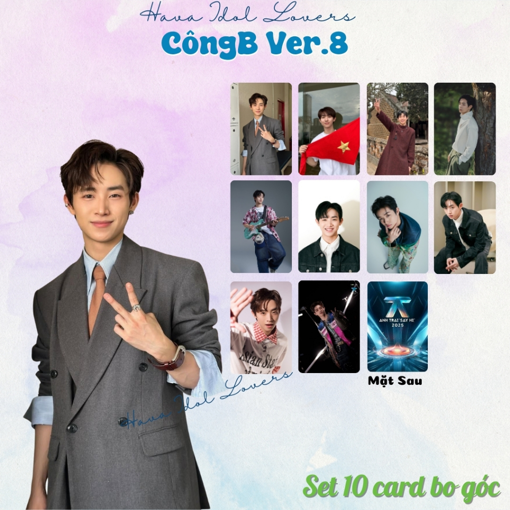 SET 10 Card Bo Góc CÔNGB (CONGB) - Visual Idol "Boys Planet" tặng kèm Sleeve