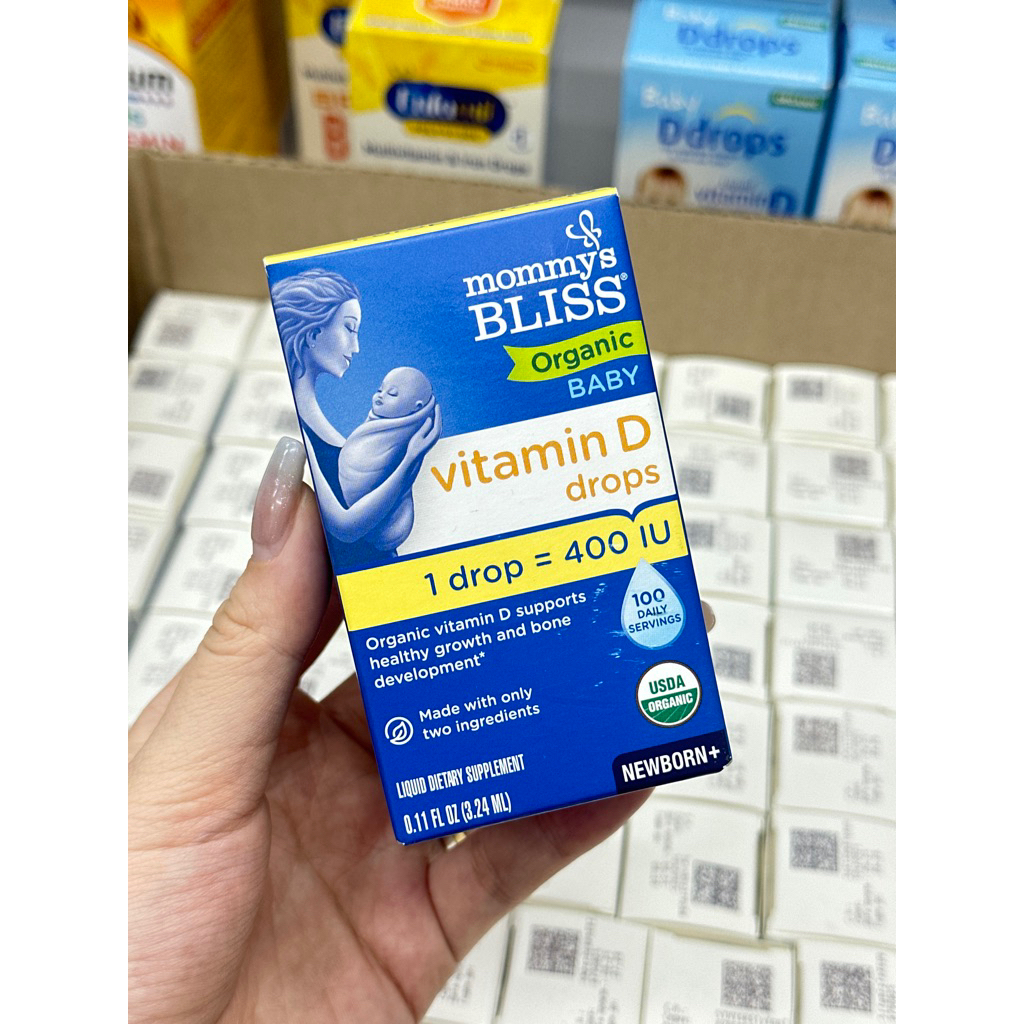 (Hàng Mỹ) Vitamin D3 Mommys Bliss Organic cho trẻ từ sơ sinh