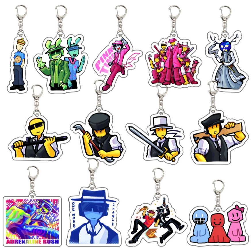 Móc khoá Game Forsaken-Guest 1337 Noob Shedletsky Acrylic Keychains | Charm Keyrings Chains