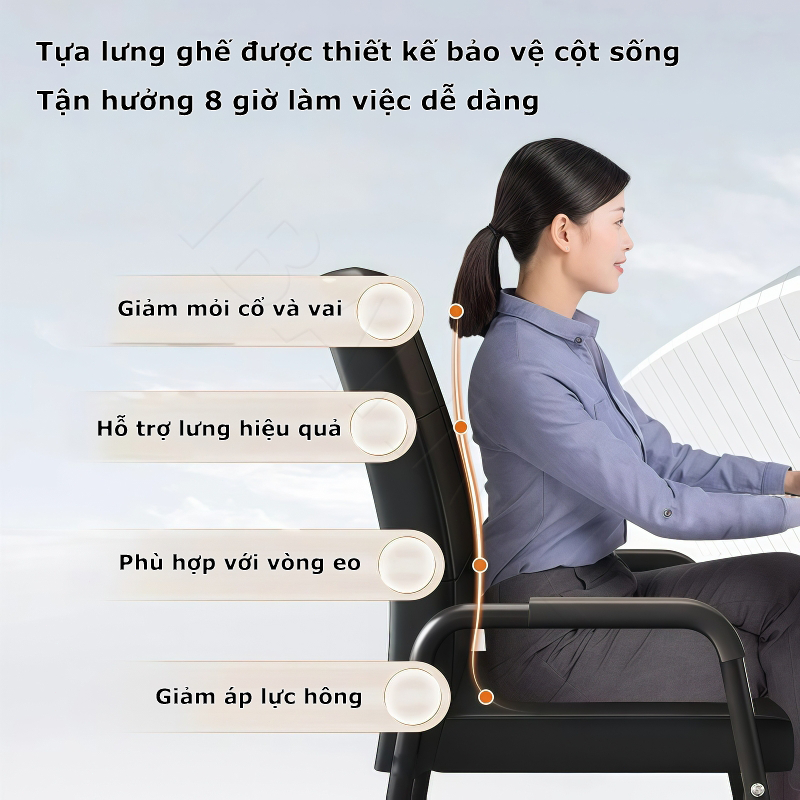 IB Ghế tựa lưng văn phòng làm việc Ghế máy tính thoải mái ngồi Ghế ký túc xá sinh viên có tựa lưng | BigBuy360 - bigbuy360.vn