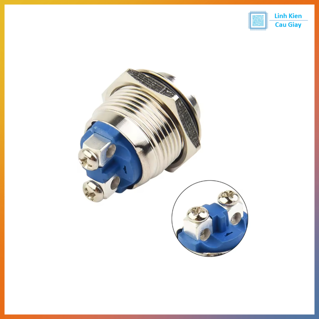 Nút Nhấn Kim Loại 16mm Nhấn Đề