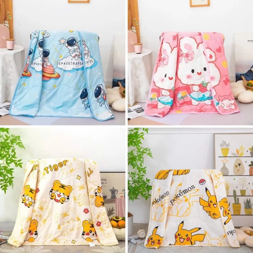 [Top Value]Chăn Cotton Đũi Giá Rẻ Mềm Mịn Cho Bé Đi Học Kích Thước 1m1x1m5