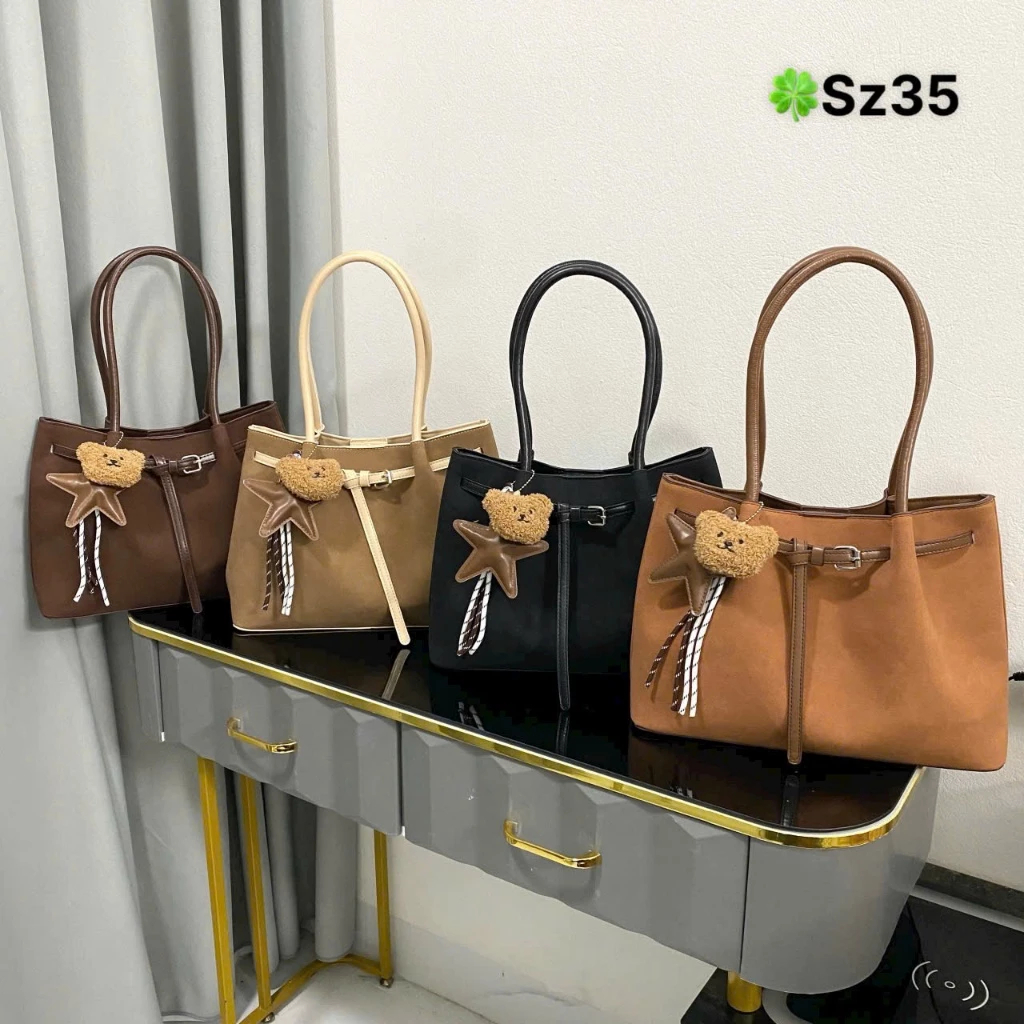 Túi xách công sở nữ da lộn cao cấp, túi tote dung tích lớn đeo một vai thời trang văn phòng Uyên Store DK122