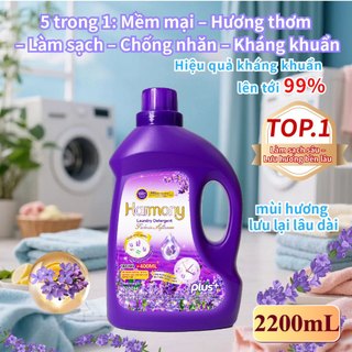  Harmony 5 trong 1 Nước giặt hương thơm hoa oải hương 2200 ml Làm mềm vải + Làm sạch sâu + Hương thơm dà 