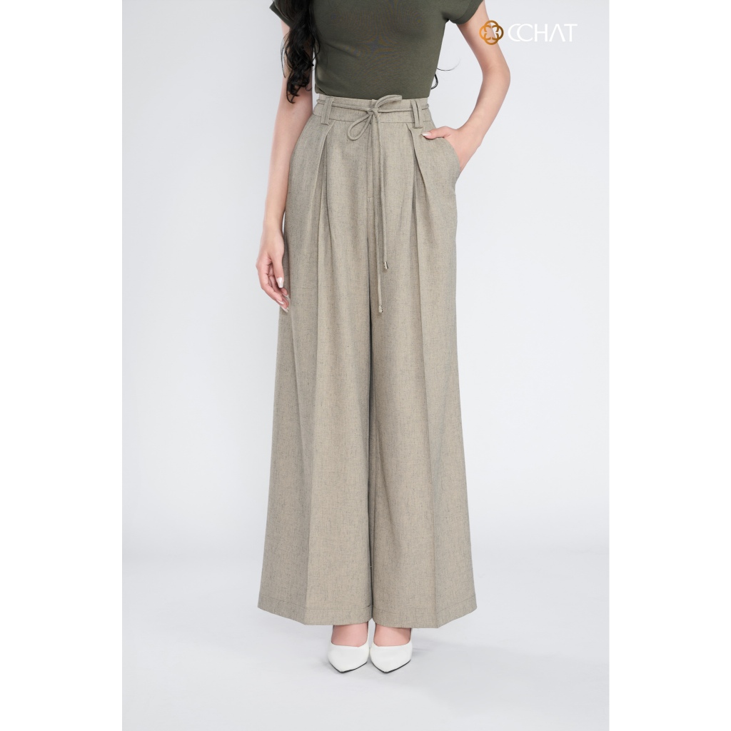 Quần Ống Rộng 𝐂𝐂𝐇𝐀𝐓 Dáng Suông Ria Tặng Kèm Dây Trang Trí Chất Liệu Tuytsi Cao Cấp 55QDS1001ST | BigBuy360 - bigbuy360.vn