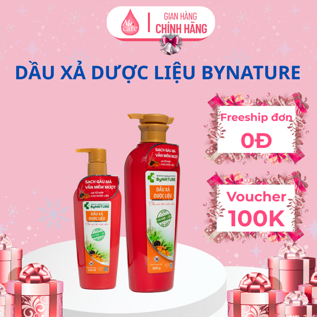 Dầu Xả Dược Liệu ByNature Giúp Phục Hồi Tóc Hư Tổn, Dưỡng Tóc Mềm Mượt Tự Nhiên