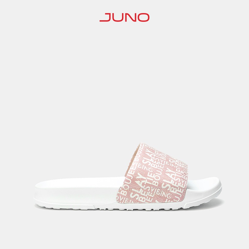 Dép Sandal Nữ 0cm Thời Trang JUNO Quai Ngang Lót Mút Mềm DE006