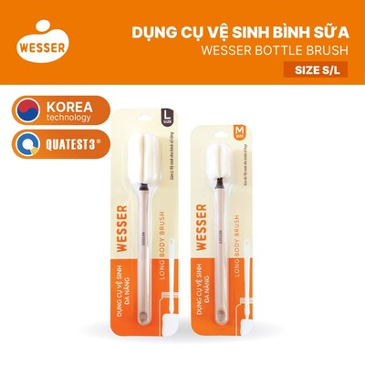 (Mới) Dụng cụ vệ sinh bình sữa Wesser 1 đầu (Size M/L)