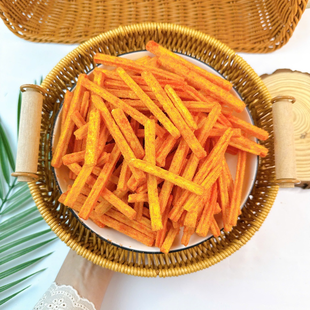 Snack Que Phô Mai Ngó Sen, Bim bim khoai tây ngó sen lắc phô mai thơm ngon, Đồ ăn vặt