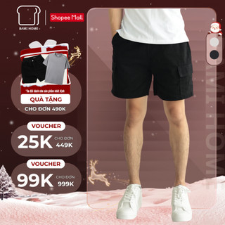   NEW  Quần short kaki nam LIAM BAMI HOME quần kaki túi hộp lưng chun co giãn form trên gối QK17 