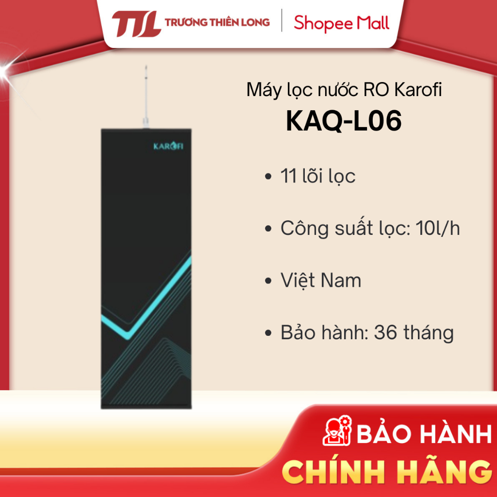KAQ-L06 - Máy Lọc Nước Ro Karofi KAQ-L06 [FREESHIP HCM][MIỄN PHÍ CÔNG LẮP HCM]