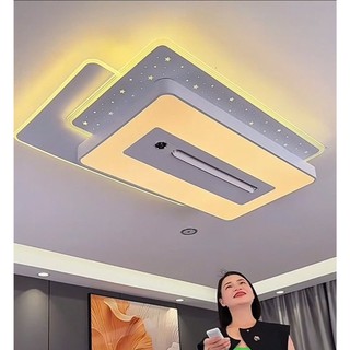  Quạt Đèn Trần Không Cánh Hiện Đại - 3 Chế Độ Ánh Sáng Có Điều Khiển Từ Xa Cho Phòng Khách Phòng Ngủ 