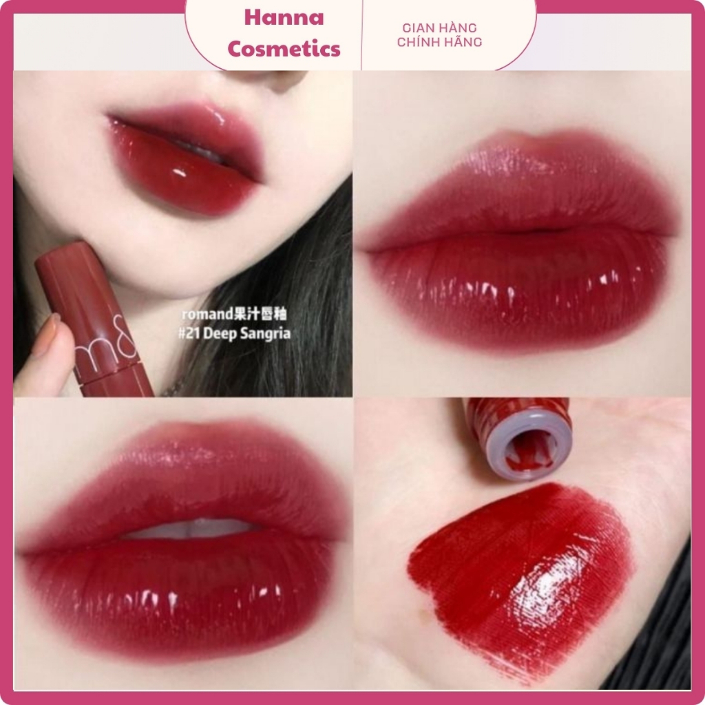 Son bóng romand juicy lasting tint màu 21-đỏ mận