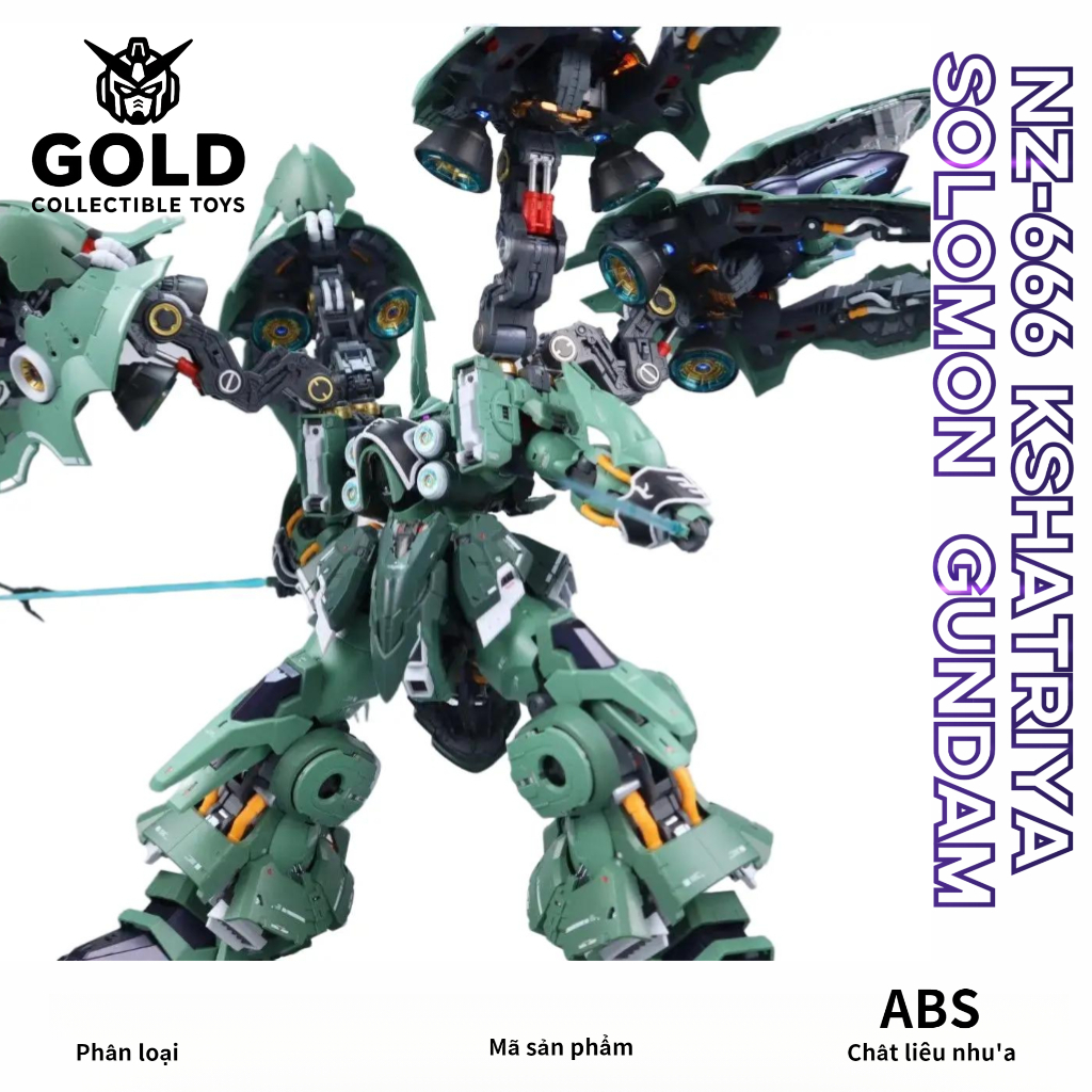 Mô Hình Gundam NZ-666 Kshatriya Solomon Mô Hình Lắp Ráp 1300 Chi Tiết Kèm LED Mecha Cao Cấp