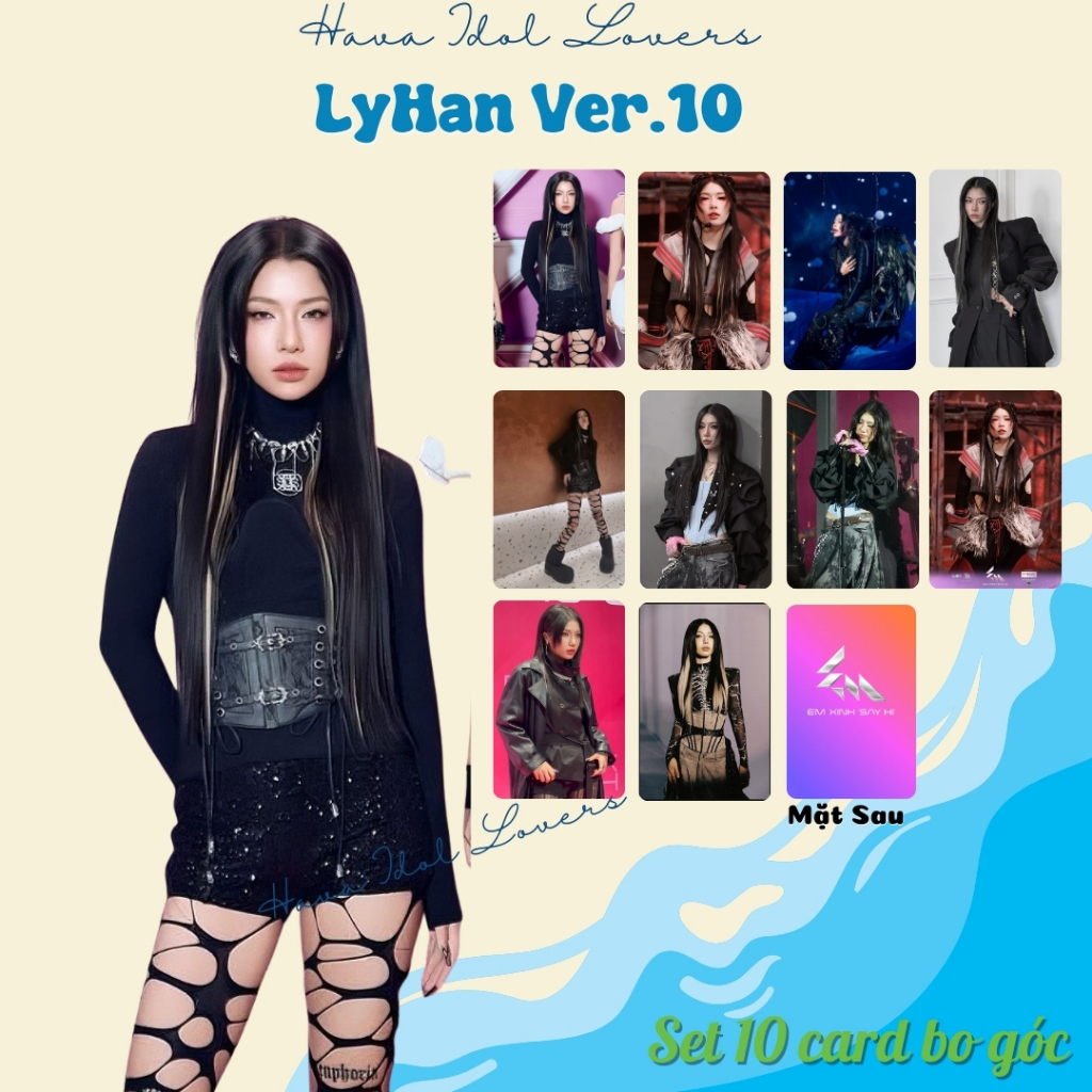SET 10 Card Bo Góc LYHAN - Visual "Nàng Thơ" Thanh Lịch | Photocard Idol Gen Z tặng kèm Sleeve