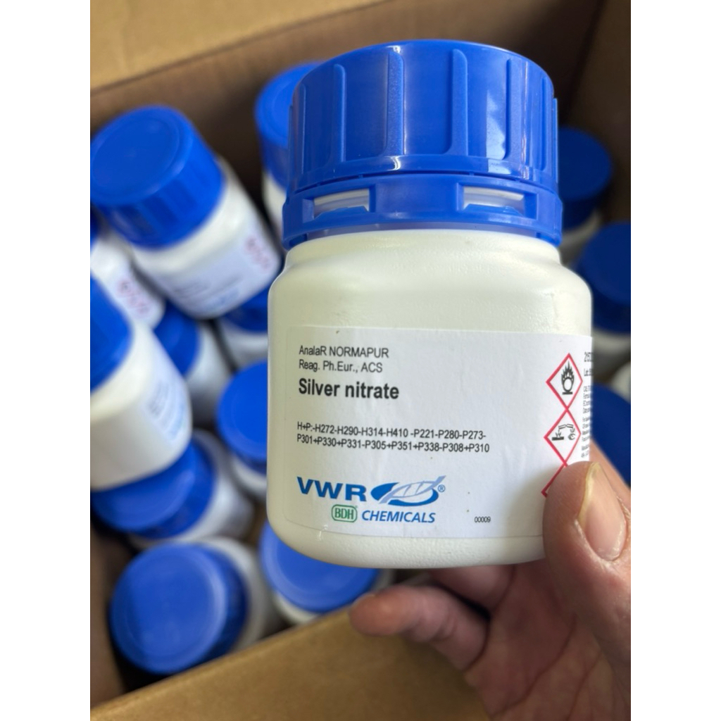 Hàng chính hãng-Silver Nitrate AgNO3 99,8-100.5% chai 25gram