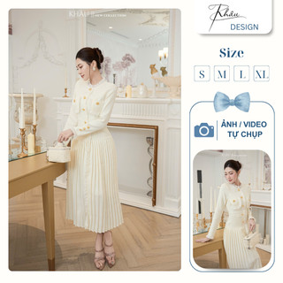  Đầm thiết kế thương hiệu Ren DESIGN by Khâu dạ 7 cúc sang chảnh 