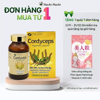  Viên uống Cordyceps 120 viên đông trùng hạ thảo bổ thận phổi hỗ trợ tăng sức đề kháng sức khỏe 