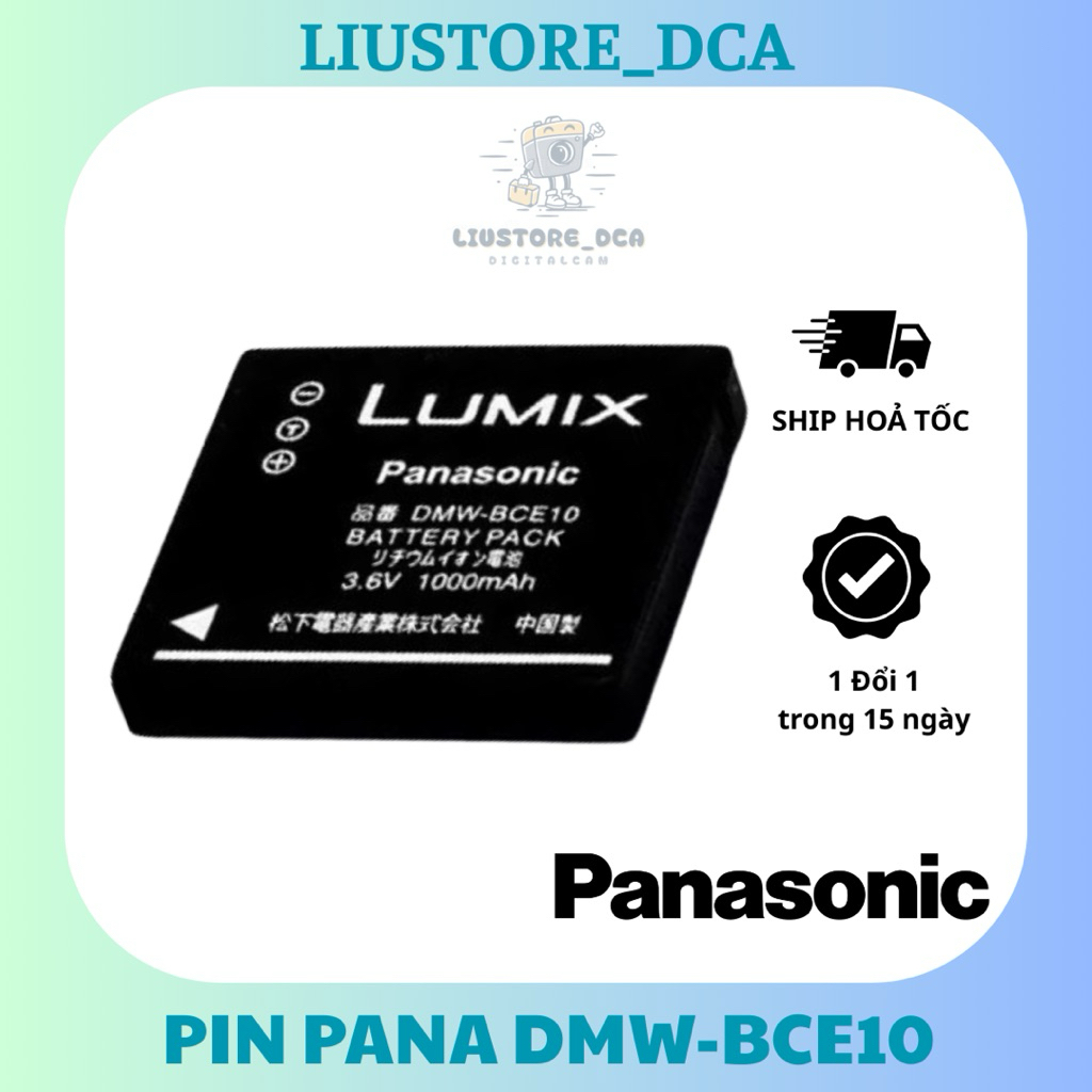 Pin thay thế Pana DMW-BCE10 Tương thích hoàn hảo với các dòng máy ảnh Pana Lumix như: Lumix FX30, FX