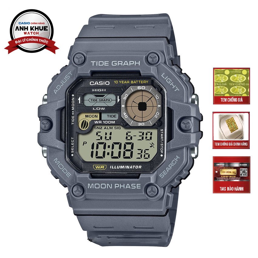 Đồng hồ điện tử nam Casio WS-1700H-8AVDF dây nhựa