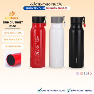  Bình giữ nhiệt TopGift B350 khắc tên dung tích 350ml tiện lợi đi học văn phòng tặng thầy cô 