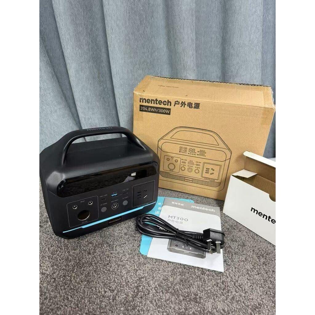Trạm sạc MENTECH 300W MT300 dung lượng 204.8Wh, 2 cổng C 100W & 30W, sạc 220v