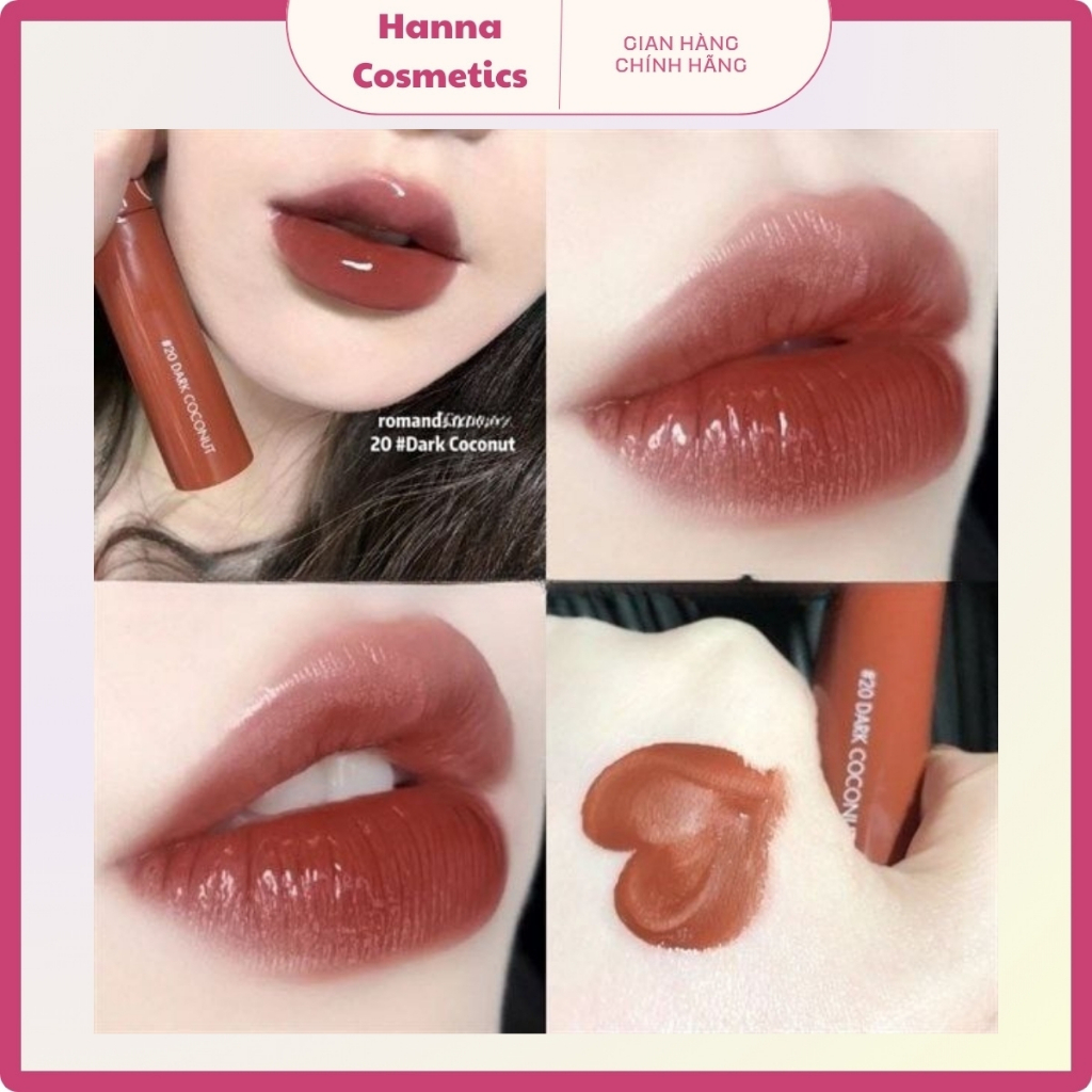 Son kem bóng romand lasting Juicy tint màu 20 #DarkCoconut  -cam nâu dừa chính hãng giá tốt
