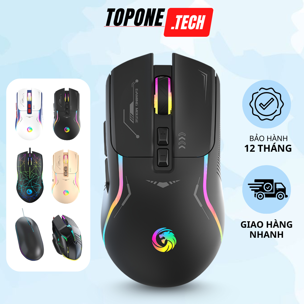 Chuột Gaming Chuột Có Dây -  Đèn LED đa màu siêu đẹp - Độ nhạy cao giúp chơi game - Dùng cho mọi thiết bị Laptop/PC