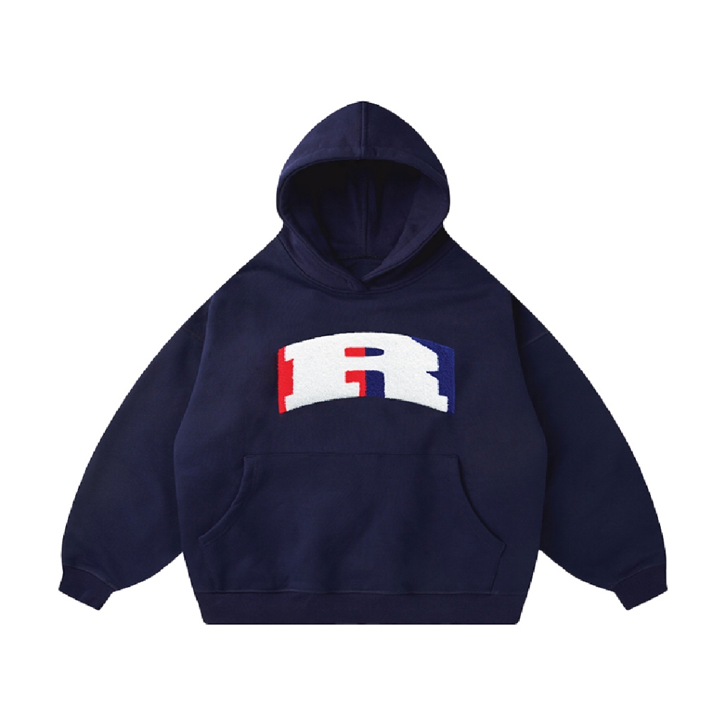  Áo Hoodie Oversized ROSS STUDIO Đen Xanh Navy Thêu Xù Nỉ Chân Cua 500gsm - R PUFFY STITCH 