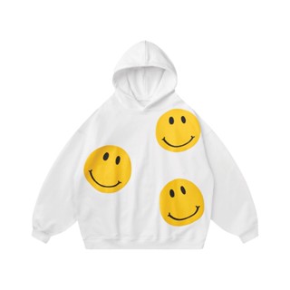  Áo Hoodie Oversized ROSS STUDIO Trắng Hình In Icon Chân Cua 480gsm - RS 3 SMILEY HOODIE 