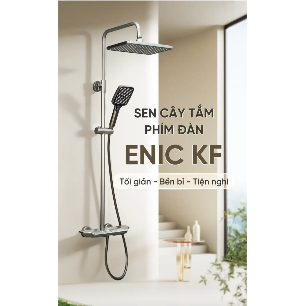Bộ vòi hoa sen nóng lạnh Enic KS/KF - Thiết kế tiện ích