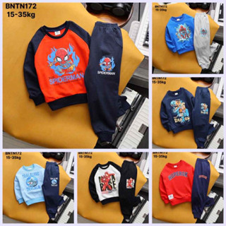  Bộ đồ nỉ da cá cho bé trai size nhí JAMIKIDS set bộ nỉ chất da cá chân cua cao cấp size nhí từ 14-34kg mã 172 