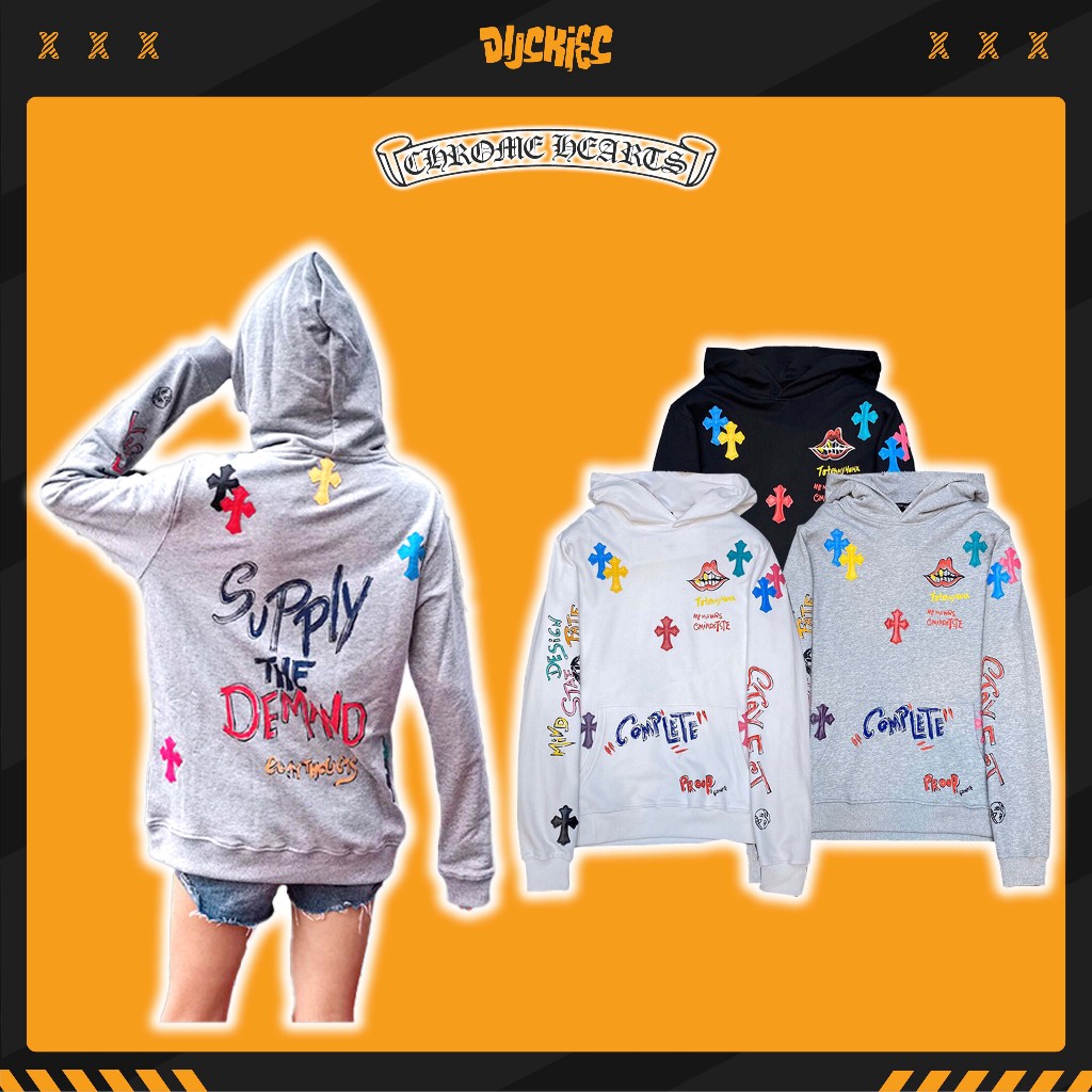 🐥[High Quality] - Áo Hoodie Chrome Heart Colorful Crosses  , Áo Hoodie Quangzou