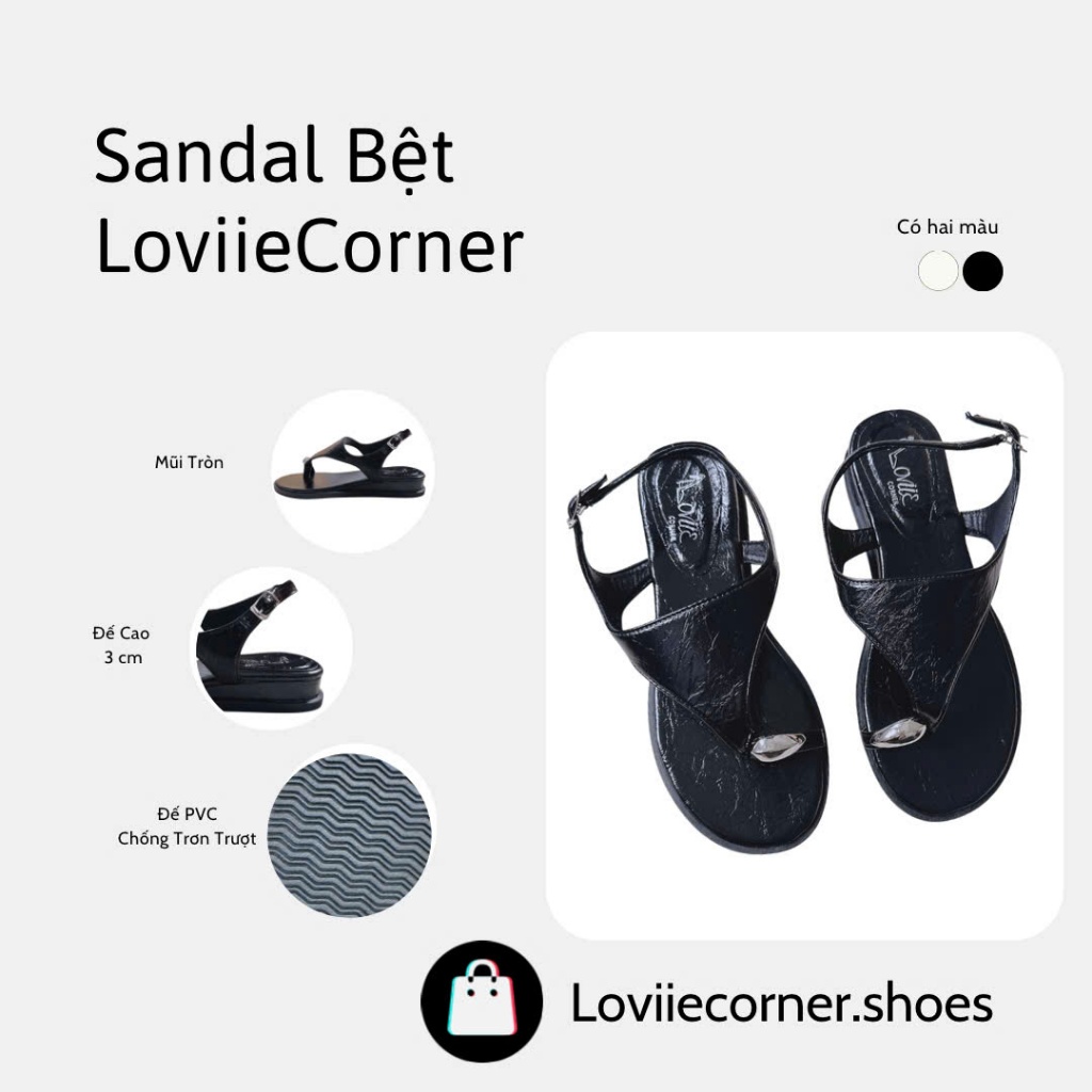 LOVIIECORNER - GIÀY SANDAL NỮ MŨI TRÒN XỎ NGÓN  - SANDAL NỮ THỜI TRANG ĐẾ THẤP XINH 3 PHÂN - S250809