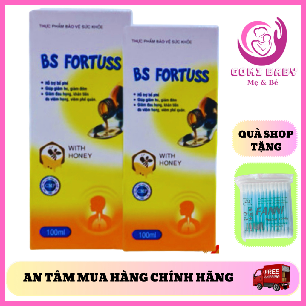 [CHÍNH HÃNG] SIRO BS FORTUSS giảm ho, long đờm, giảm đau họng hiệu quả