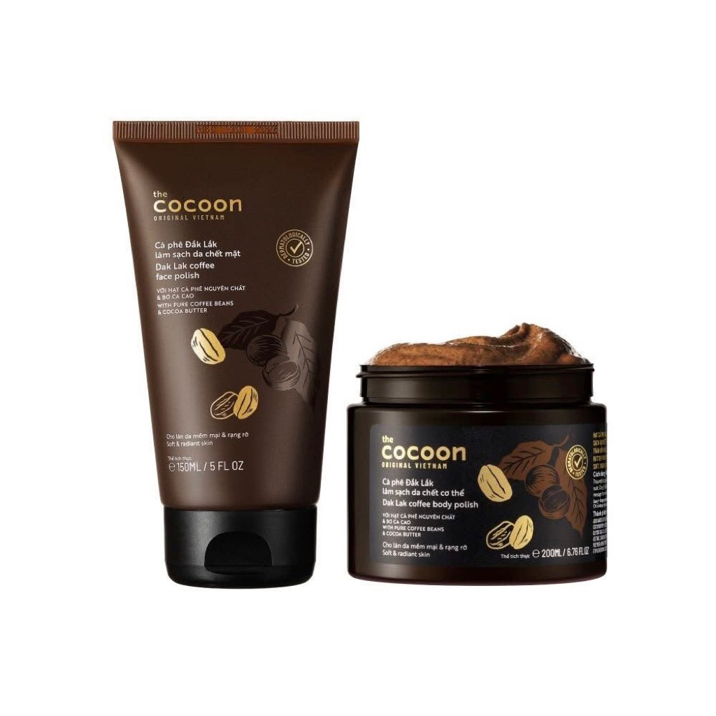 Tẩy da chết mặt cà phê Đắk Lắk Cocoon 150ml- Tẩy tế bào chết coffee Daklak