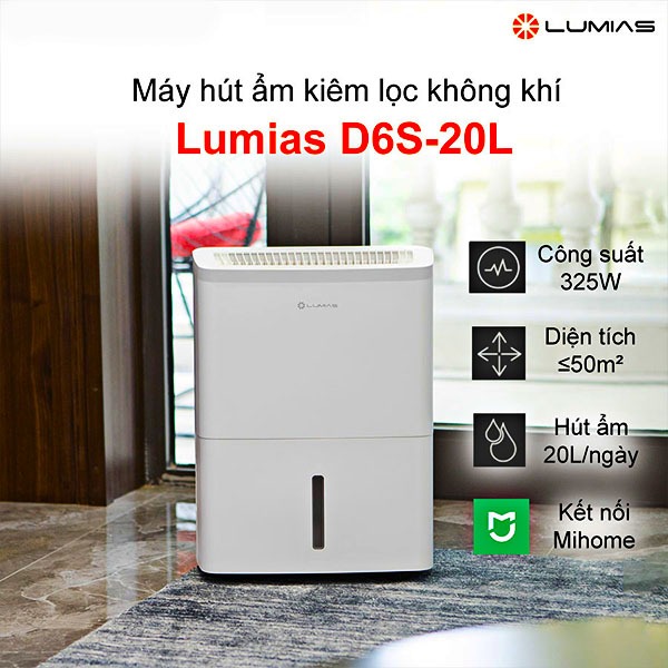 Máy hút ẩm 20L Lumias D6S-20L - 50m² | BigBuy360 - bigbuy360.vn