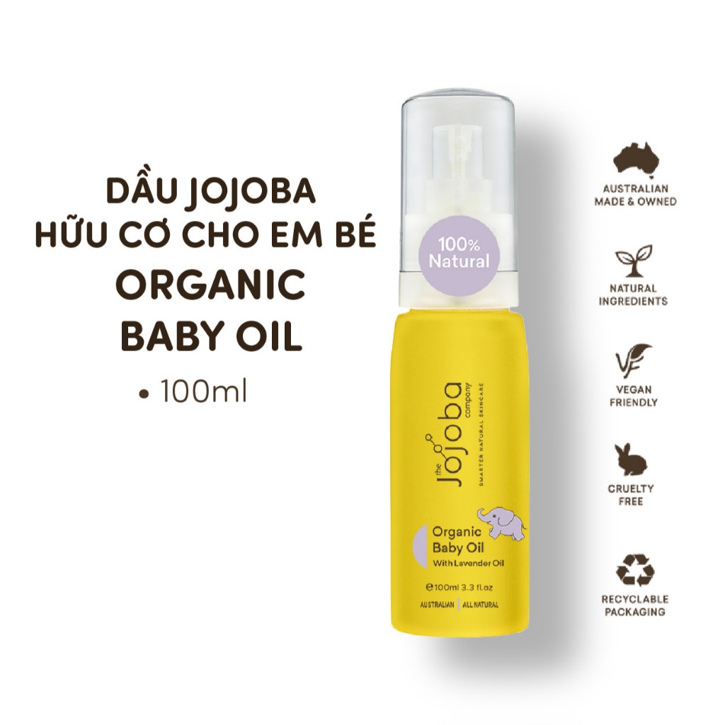 Dầu Jojoba Hữu Cơ Dưỡng Da Em Bé The Jojoba Organic Baby Oil 100ml