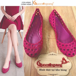 Giày nhựa nữ Cuocsongvang GLG124 thoáng khí Phom lớn lùi size