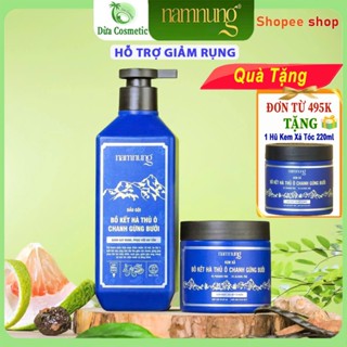  Combo Dầu gội và Dầu xả thảo dược Nam Nung xanh dương hỗ trợ giảm rụng hỗ trợ giảm gàu giúp tóc chắc khỏe suôn mượt 