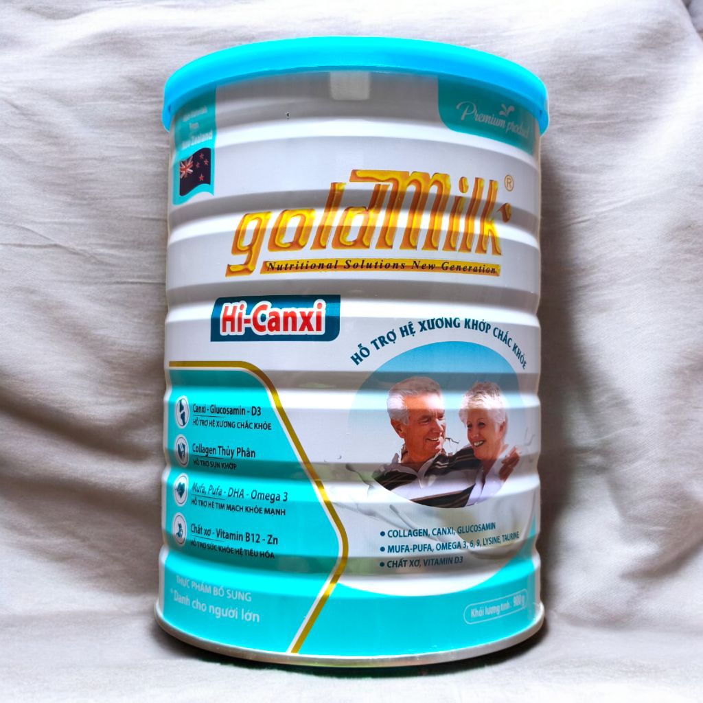 Sữa canxi người lớn Goldmilk hi-canxi Lon 900g