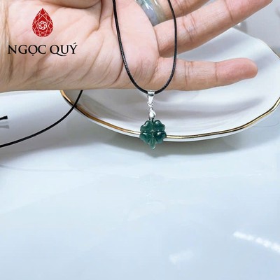 Mặt dây chuyền cẩm thạch A - Dây chuyền cỏ 4 lá phỉ thúy lam ngọc type A - Ngọc Quý