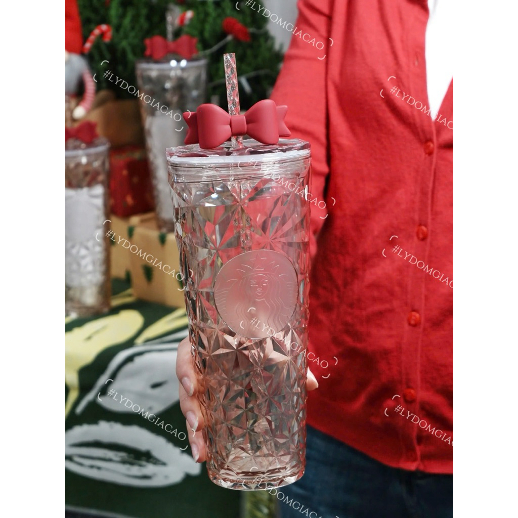 COZY LUXURY SOPHIE Ly Coldcup Starbucks Nơ Đỏ Giáng Sinh
